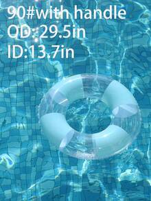 2Pcs Blue Glitter Mesh Hammock Inflatable Pool Float Thick Anti-Leak PVC Round Swim Ring With Handles Adult Cute Photo Prop Float For Summer Beach Lake Pool Vacation Party - Multicolor - View 18