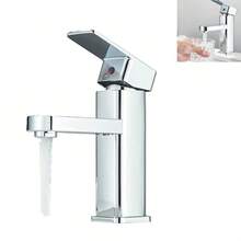 High Rise Minimalist Basin Mixer Tap Modern  Single Lever Easy Install - 銀色 - 查看 11