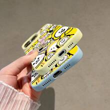 Funda para móvil con un encantador personaje amarillo, compatible con fundas para iPhone de Apple. Fabricada en TPU, ofrece protección contra golpes y caídas. Un regalo ideal para amigos y familiares, perfecto para darle un toque divertido a tu dispositivo. - Amarillo - Ver 6