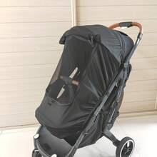 1pc Universal Stroller Sun Shade Cover, Mosquito Netting, Light Blocking Sun Sail Canopy For Baby Stroller - Black - View 4