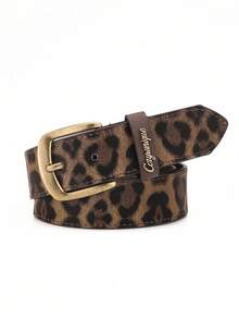 1pc Classic Buckle PU Leather Leopard Print Women's Belt, Suitable For Jeans - BH1158 - View 17