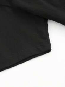 Envío local, camiseta de mujer, 100% algodón estampado, corte regular, ideal para uso diario, un excelente regalo de cumpleaños o presente. - Negro - Ver 2