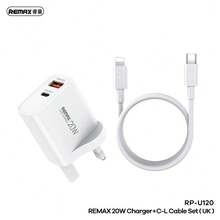 REMAX 20W A+C 充電器 + C-L 數據線套組 RP-U120 - 白色 - 查看 6
