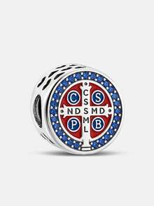 1pc St. Benedict Guardian Bead, Suitable For Women's Bracelet DIY Jewelry Making, Daily Matching Decoration - Saint Ben - View 1