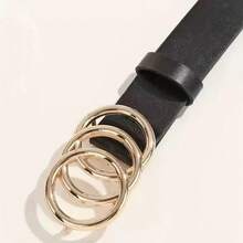 2pcs 3-Circle Buckle Fashion Decorative Versatile Daily Use Women's Belt Set - Multicolor - View 7