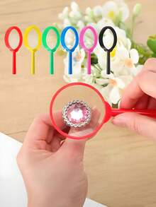 10pcs/5pcs/1pc Portable Magnifying Glass, Mini Handheld Plastic Magnifying Glass, Suitable For Daily Reading, Outdoor Garden Observation Of Flowers, Plants, Insects, Etc., Perfect Birthday Gift, Back To School Gift, Party Fun Tool - One Size Fits All - View 7