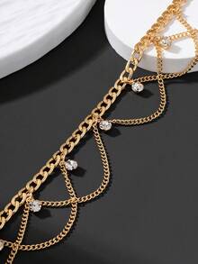 1pc Men's Bohemian Vacation Style Anklet With Tassel Pendant, Summer Fresh Exquisite Luxury High-End Radiant Design - Golden - View 5