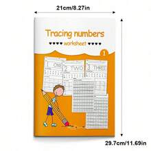 Colección de Cuadernos de Trabajo Digitales, Incluye Ejercicios de Trazado de Números, Escritura Matemática y Dibujo, Páginas de Práctica de Números Divertidas y Claramente Estructuradas, Diseño Claro, Ilustraciones Lindas, Ideal para la Práctica Diaria, Mejorar la Concentración y Potenciar las Habilidades. - Cuaderno de ejercicios de números - Ver 2