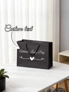 1pc Customizable Text Gift Bag, Suitable For Weddings, Bridal Showers, Parties, Birthdays, Gift Wrapping, Jewelry Storage And Party Decorations. Customized Gift Bag - Multicolor - View 5