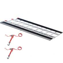 Tri-Fold Loading Ramp, 85 X 54 In, Non-Slip Aluminum Trailer Ramp With Compact Design, Easy Storage, 1500 Lbs Weight Capacity, For Snowmobiles, ATVs, Tractors, Lawn Mowers, Carts, Motorcycles - 85 x 54 in - 查看 8