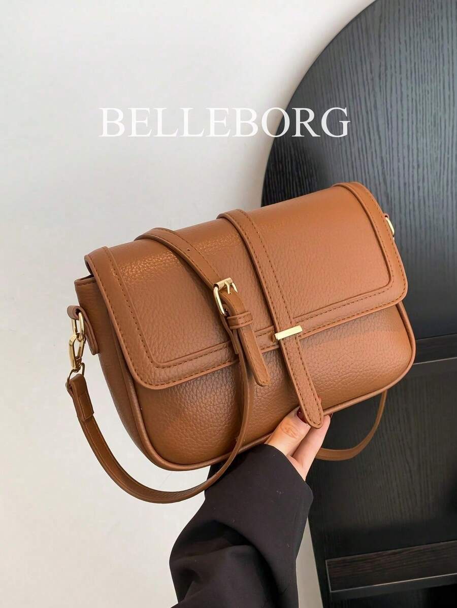 Bolso bandolera cuadrado retro adecuado para uso diario de mujeres - Marrón - Ver 1