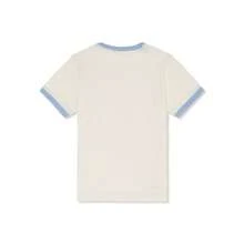 FILA Women's Round Neck T-Shirts, Marlia Regular Graphic Ringer T-Shirt, 100% Organic Cotton, Short Sleeve, Regular Fit, Chest Print And Embroidered Logo - Off-white - View 3