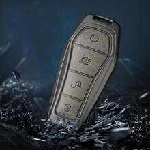 Metal & Leather Car Key Cover Case Shell Protector For BYD EV Tang DM Qin Plus Song Pro Max Yuan Dolphin E2 Atto 3 - BYD - View 5