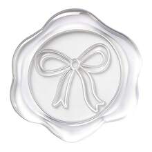 25 Pcs Transparent Bow Pattern Wax Seal Stickers,Self-Adhesive Wax Seal Stickers For Gifts Wedding Invitation Envelope Sealing - Bow - View 6