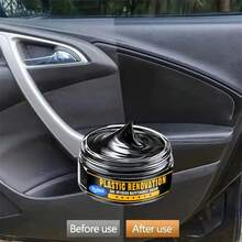 KineShineX 汽車塑料修復劑與橡膠黑色亮面膏,輪胎亮面塗層,汽車內外氧化與褪色表面修復劑,適用於桿、後視鏡外殼與汽車飾條修復 - 多色 - 查看 3