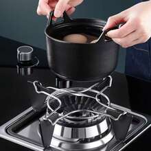 Soporte creativo de hierro forjado para ollas con almohadilla aislante de calor, soporte pequeño para olla de leche en estufa de gas doméstica, rejilla para vaporera con diseño de estrella, pentagrama y hexagrama, estante de almacenamiento - Ver 6