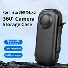Portable Storage Bag For Insta360 X4/X5, PU Waterproof Fabric, Half-Open Zipper Design, Raised Lens Protection, Shockproof And Scratch-Resistant, Precision Molded Camera Protective Case - View 2