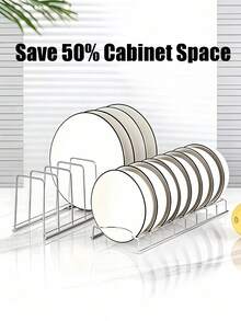 Stainless Steel Dish Rack Built-In Utensil Storage Finish Kitchen Counter Storage Shelf For Storing Bowls And Plates A Pull-Out Drawer Type With Built-In Drying And Sterilizing Features Clean And Tidy Kitchen Essentials Kitchen Accessories - Multicolor - View 2