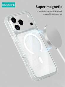 KOOLIFE Transparent MagSafe Phone Case, Made Of Anti-Yellowing Anti-Oxidation PC+TPU Hybrid Material, Minimalist Ultra-Thin Design, Excellent Aesthetic Texture. Shockproof And Drop-Resistant, Full Lens Protection, Supports Wireless Charging. Compatible With IPhone 17/17 Pro/17 Pro Max - Clear - View 5