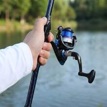 Set Pancing Teleskopik Deep Blue 1,8m dengan Reel Terpasang, Kotak Pancing & Tas Penyimpanan, Perlengkapan Memancing Air Tawar Portabel Ramah Pemula untuk Berkemah - Biru - View 3