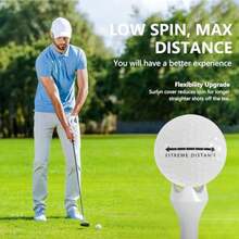 Standard Golf Balls, Performance Golf Balls For Di And Control, Dual Layers For All Levels, Surlyn Cover Low Spin Straighter Drives Ized Di With Soft Feel - New-white - View 4