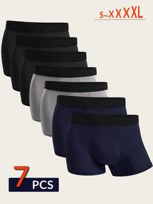 男士腰帶式運動機能三角內褲 防捲邊 透氣 S~XXXXL 標準碼或大尺碼 7入組 - 彩色 - 查看 1