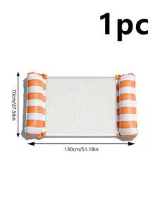 1pc Inflatable 2-Ring Striped Swimming Ring, PVC Material Adult Inflatable Hammock Floating Device, Suitable For Beach, Swimming Pool, Vacation, Summer Beach Party - Multiple Styles - View 17