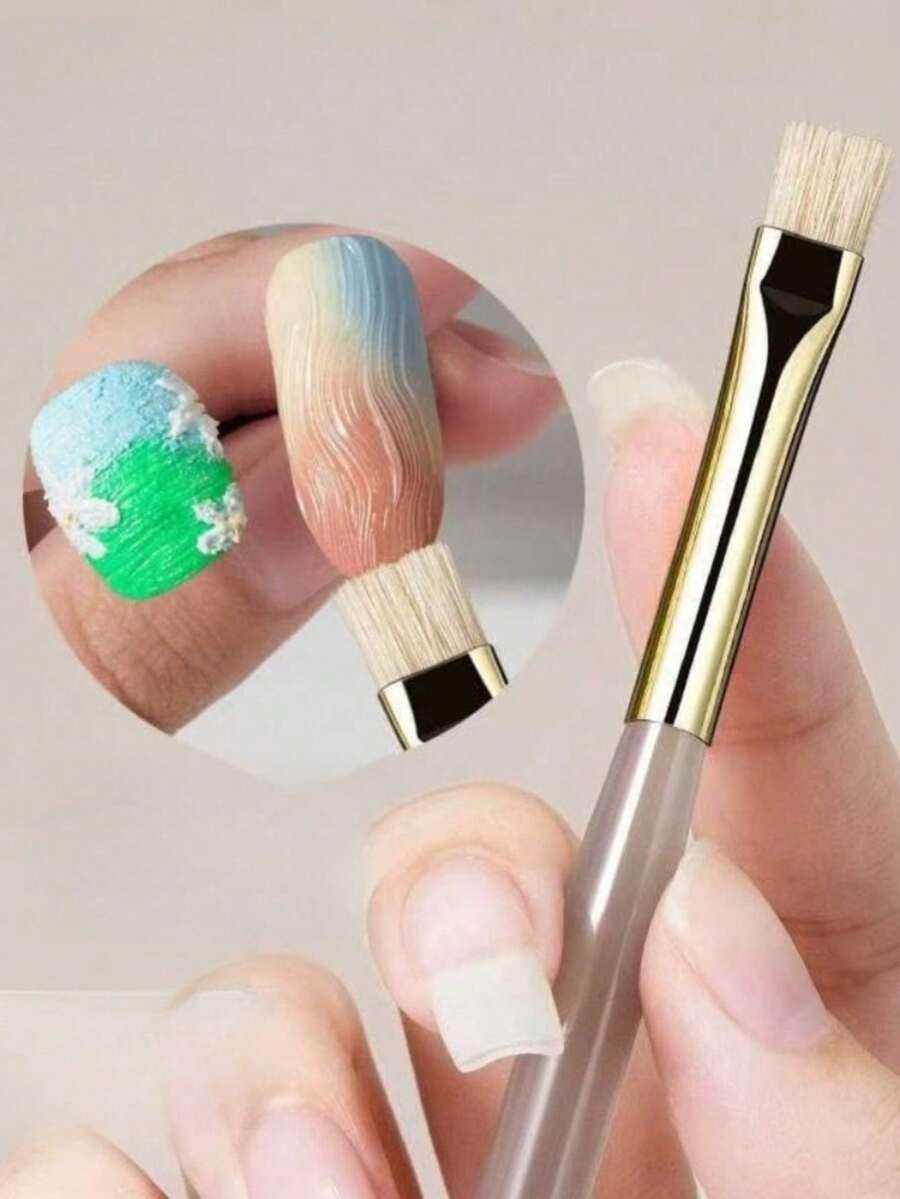 1 Stück Multifunktionaler gestreifter Liner-Pinsel, Acryl-Nagelkunst-Pinsel, professionelles Nagelkunst-Werkzeug, geeignet für Acryl-Applikation, 3D-Schnitzerei, Nagelkunst-Design-Malerei, DIY-Werkzeug - Verschiedenfarbig - Übersicht 1