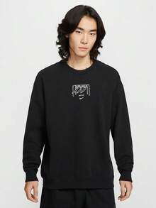 NIKE 男款 AS M NSW GFX FLEECE FT GCEL 針織休閒日常運動衫 IO2731-010 - 黑色 - 查看 1