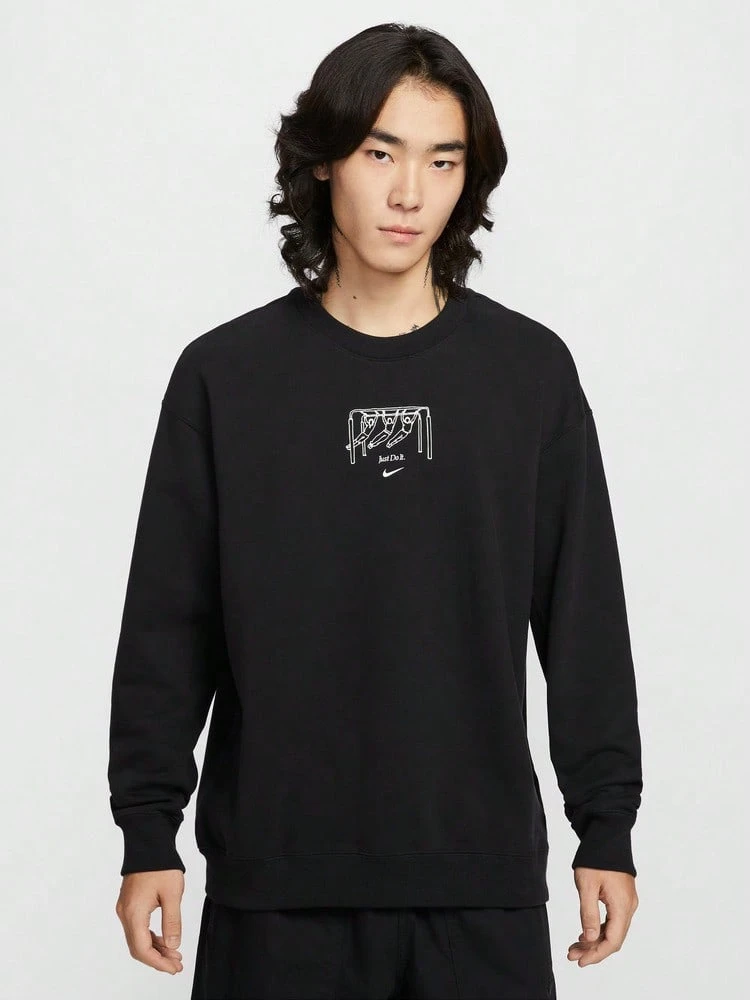 NIKE 男款 AS M NSW GFX FLEECE FT GCEL 針織休閒日常運動衫 IO2731-010 - 黑色 - 查看 1