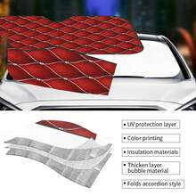 1pc Car Windshield Sun Shade, Foldable Windshield Sun Shade, Ultimate UV Protection For Car Interior, Foldable Car Front Window Cover, Universal Car Accessories Sun Heat UV Shade Protector For Car SUV Truck - Sunshade - View 6