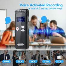New Upgraded Digital Voice Recorder With Built-In Display, Supports External Playback, Portable Recording Device For Office And Students, 250mAh Battery, Long Battery Life - View 3