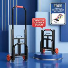 Dolly Heavy Duty Is A Heavy-Duty Folding Trolley Equipped With Adjustable Buckles, Stair Wheels, And A Portable Lifting Function. Suitable For Transportation And Shopping, It Features A Foldable Design And Comes With Three Straps. - 查看 11