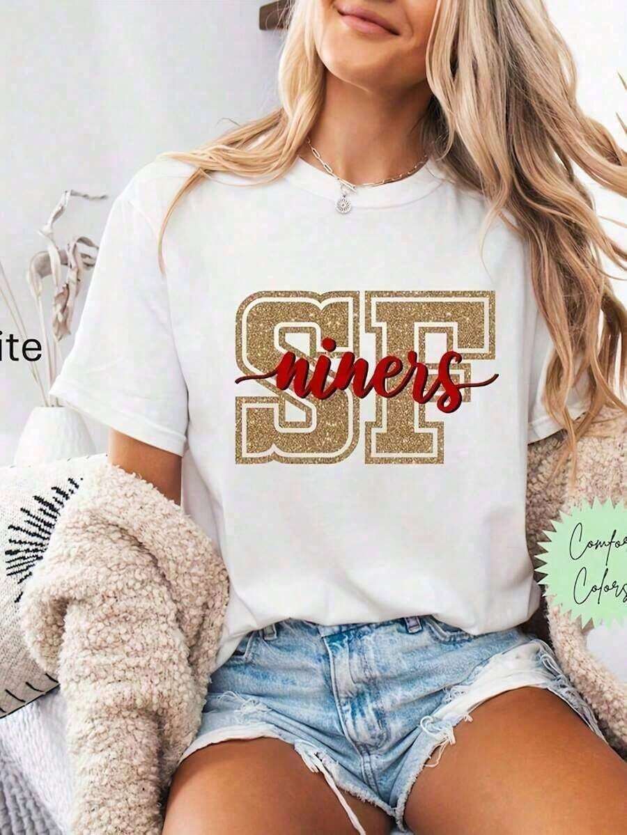 San Francisco 49ers Jersey, 90s Vintage, N*FL Vintage, 49ers Game Day Football Jersey, Retro Football Jersey, Vintage N*FL, Pure Cotton - 白色1 - 查看 1
