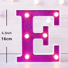 16cm 白色發光 A-Z LED 字母燈,電池供電,臥室裝飾字母夜燈,婚禮裝飾,生日派對裝飾,女孩房/兒童房裝飾字母燈,節日居家酒吧裝飾字母燈,字母燈 - 深紫色 - 查看 20
