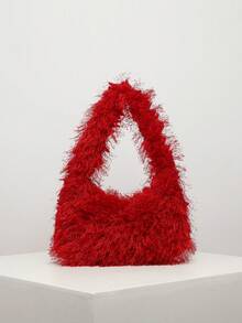 Sequin Shoulder Bag, Elegant Ladies Handbag, Dress Accessories, Wedding Items, Gift For Women (Random Pattern) - Red - View 1