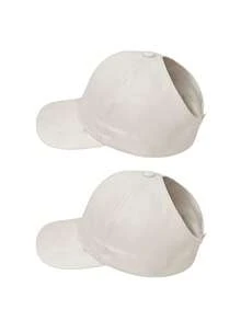 1/2件組 女款馬尾棒球帽 亂髮髻帽 防曬帽 戶外沙灘帽 - rose cap - 查看 10