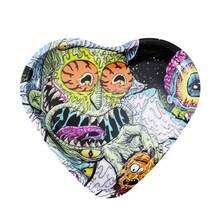 New Tinplate Heart-Shaped Cigarette Tray, Tobacco Handling Tray, Storage Tray, Iron Tray, Cigarette Accessories - 蜘蛛網 - 查看 11