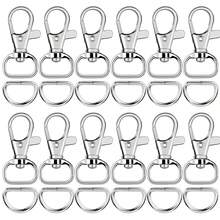 24/40pcs D-Shaped Swivel Clasp Keychain Hooks And D-Rings - Suitable For Handbag Hardware, Sewing Projects And DIY Craft Accessories - Little D Buckle D Ring - View 12