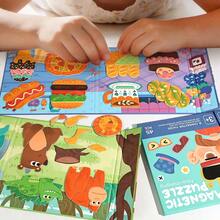 Magnetic Sticker Puzzle For Kids, Face-Flip Character Dress-Up Puzzle, Large Magnetic Puzzle Book Toy, Sweet Treat Pretend Play Educational Puzzle Toy, Perfect Birthday Gift For Boys And Girls - Christmas Gift - Magnetic Puzzle - View 12