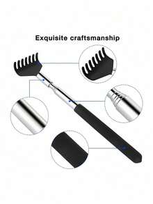 1pc Stainless Steel Extendable Back Scratcher - 5-Section Telescopic Back Scratcher, Designed For Elderly, No Assistance Needed, Adjustable Extendable Itch Relief Tool, Fitness Accessory - View 11