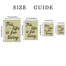 1件勵志名言牆面藝術畫「這輩子是為了生活」印花帆布畫復古鼠尾草綠文字海報，適用於臥室客廳裝飾，無框、有框或木製掛軸 - 圖案 - 查看 11