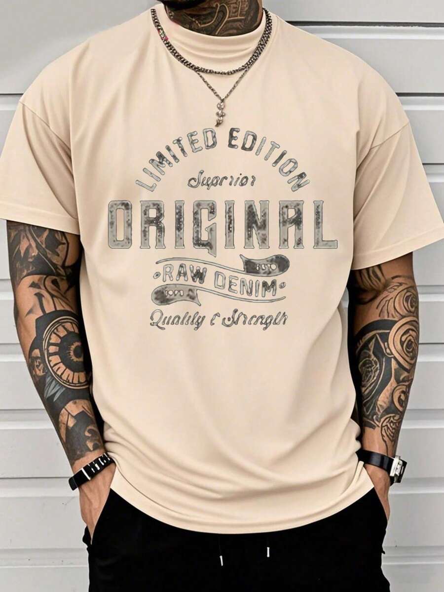 PAYEAH Original Raw Denim 100% Heavy Cotton T-Shirt - 黑色 - 查看 1