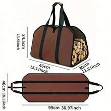 Wood Fire Logs Carrying Handbag, Wood Fire Support, Extremely Large And Durable, Most Suitable For Fireplaces, Wood Stoves, Firewood, Logs, Camping, Landscape Beautification - A - View 6