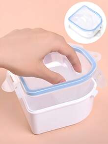 1 pieza Bol de doble capa azul para remojar uñas, removedor de esmalte de gel, bol de manicura, herramientas de manicura, suministros para uñas, herramientas para uñas, herramientas de arte de uñas, regreso a clases, uñas, herramientas para uñas postizas - Azul - Ver 4