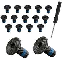 Tornillos compatibles para billetera Ridge, 14 piezas anti-aflojamiento, adecuados para reemplazo de tornillos de billetera Ridge y destornillador Torx T5, compatibles con RidgeWallet & billetera de metal minimalista RFIDW - A - Ver 1