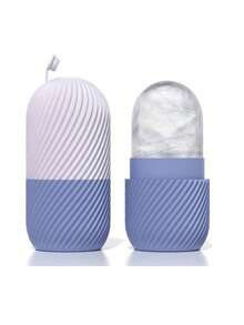 1 pièce Moule à glace de beauté en silicone, rouleau de massage à grille de glace pour le visage, outil de beauté portable - A - Voir 10