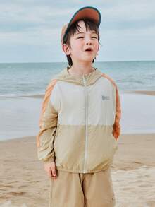 mini bala UPF50+ Kids Cooling Sun Protection Jacket Lightweight Outdoor Coat - Camel - View 3