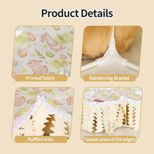 ITANDME Guinea Pig Hideout Guinea Pig Tassel Tunnel - Reinforced Top No Collapse, Stable Top Washable Small Animal Tunnel With Curtain - View 5
