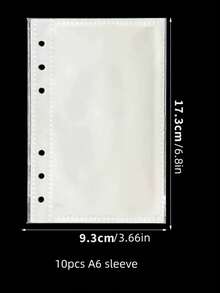 Rose Gold/Gold A5/A6/A7 PVC Transparent Loose-Leaf Binder Cover 3D Sticker/Postcard/Photo Card Collection Album,Card Holder - Color - View 14